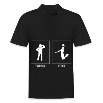 Dein Vater - Mein Vater - Basketball Awsome Dunk - Männer Poloshirt - Schwarz - Vorne - Kai (181cm)