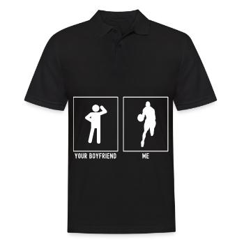 Your Friend - Me - Basketball Run - Men's Polo Shirt - black - Front - Kai (181cm)