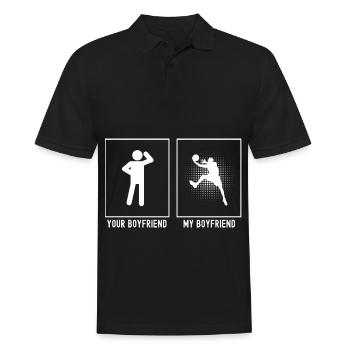 Your Friend - My Friend - Basketball Jump - Men's Polo Shirt - black - Front - Kai (181cm)