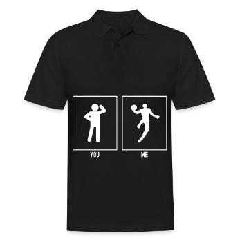 Vous - Moi - Basketball Dunk - Polo Homme - noir - Devant - Kai (181cm)