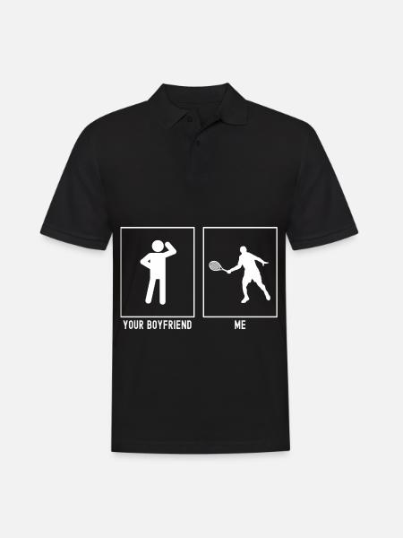 Your friend - Me - Tennis player - Men's Polo Shirt - black