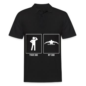 Ton père - Mon père - Nage - Polo Homme - noir - Devant - Kai (181cm)