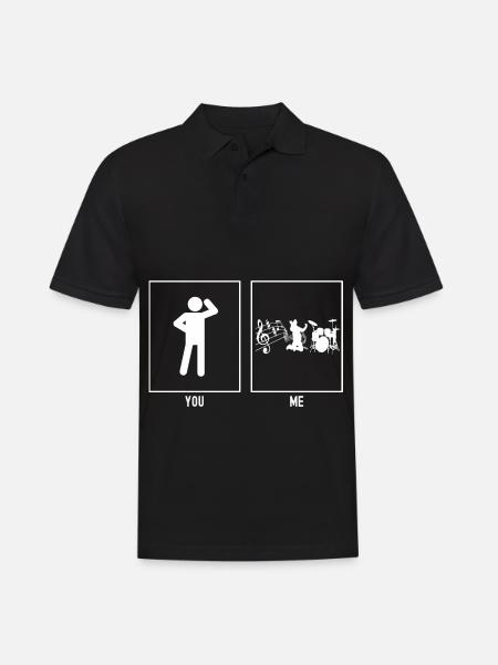 You - Me - Music - Men's Polo Shirt - black