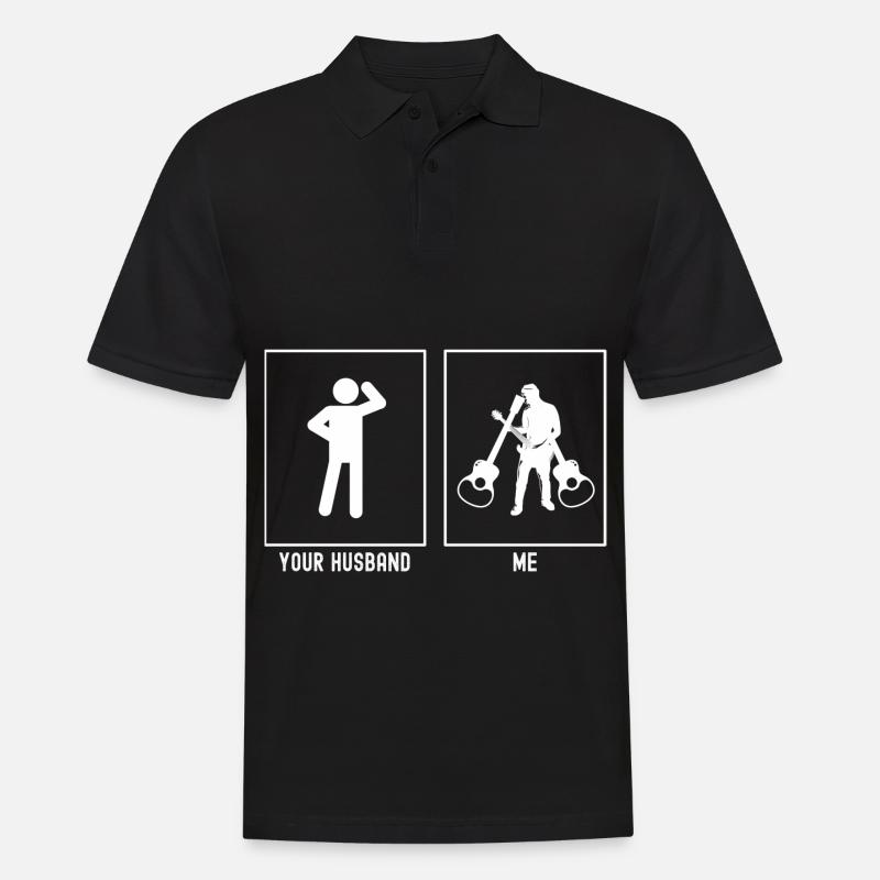 Ihr Ehemann - Ich - Mehrfache Gitarre - Männer Poloshirt - Schwarz