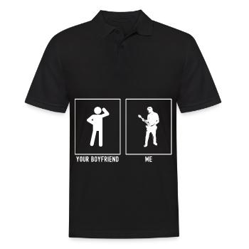 Your Friend - Me - Guitarist Solo - Men's Polo Shirt - black - Front - Kai (181cm)