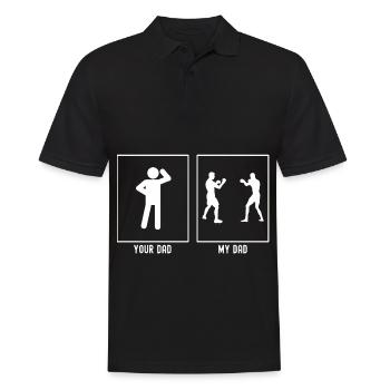 Your Father - My Father - Boxing Game - Men's Polo Shirt - black - Front - Kai (181cm)