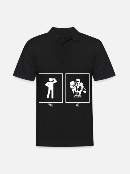 She - Me - Boxing Jab - Men's Polo Shirt - black