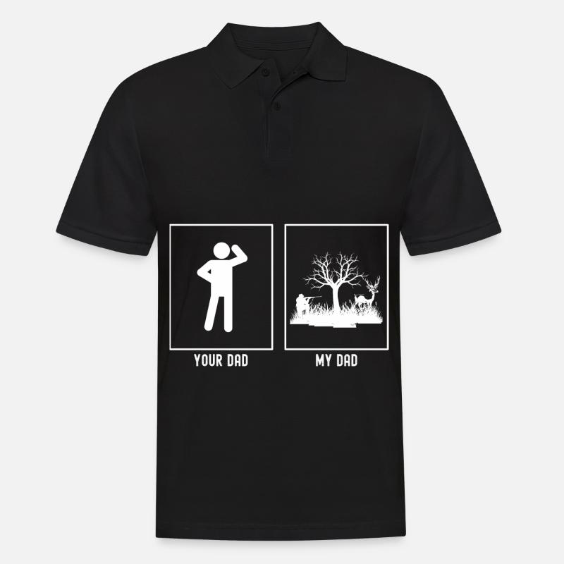 Ton père - Mon père - Chasse au bouc - Polo Homme - noir