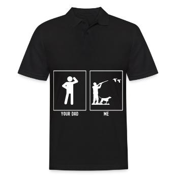 Your Father - Me - Duck Hunter - Men's Polo Shirt - black - Front - Kai (181cm)