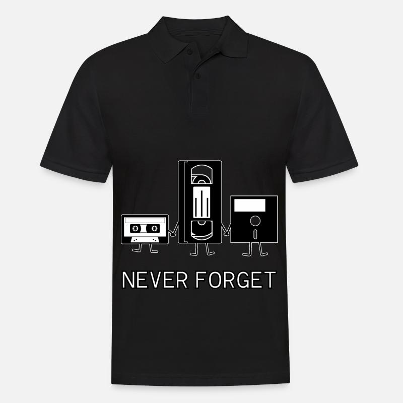 Never Forget - Männer Poloshirt - Schwarz
