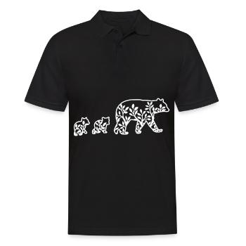 Mama Bear Geschenk Mama Mutter Muttertag Tochter S - Männer Poloshirt - Schwarz - Vorne - Kai (181cm)
