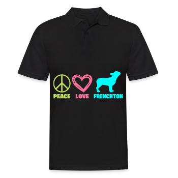 Frenchton Chien Maman Maman Maman Maîtresse Paix Amour - Polo Homme - noir - Devant - Kai (181cm)