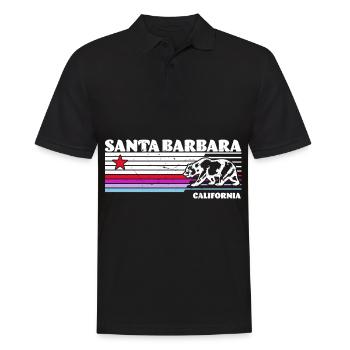 Santa Barbara California Sonnenuntergang Retro - Männer Poloshirt - Schwarz - Vorne - Kai (181cm)