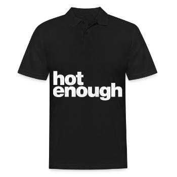 hot enough Summer Beach funny quote - Männer Poloshirt - Schwarz - Vorne - Kai (181cm)