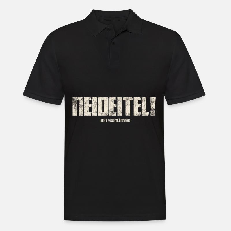 Neideitel! Original Vogtländisch - Männer Poloshirt - Schwarz