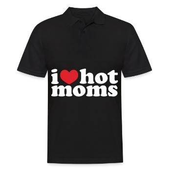 J’adore les mamans chaudes - Polo Homme - noir - Devant - Kai (181cm)