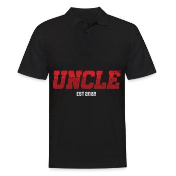 Uncle Est 2022 Niece Nephew Aunt Father Daddy - Men's Polo Shirt - black - Front - Kai (181cm)
