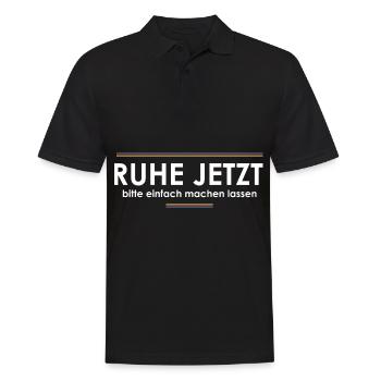 Ruhe jetzt - Männer Poloshirt - Schwarz - Vorne - Kai (181cm)