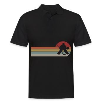 Hockey sur glace Hockey sur glace Patins rétro Puck Ice - Polo Homme - noir - Devant - Kai (181cm)