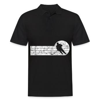 Hockey sur glace dans un style rétro ou vintage pour les enfants - Polo Homme - noir - Devant - Kai (181cm)