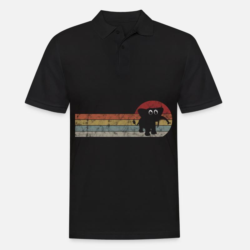 Eléphant éléphant pour enfants - Polo Homme - noir