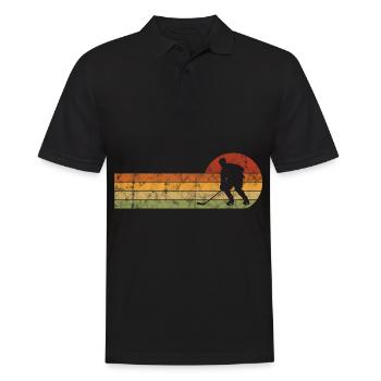 Hockey sur glace de style rétro ou vintage pour les enfants - Polo Homme - noir - Devant - Kai (181cm)