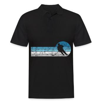 Hockey sur glace de style rétro ou vintage pour les enfants - Polo Homme - noir - Devant - Kai (181cm)