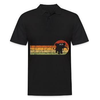 Elefanten Elefant für Kinder - Männer Poloshirt - Schwarz - Vorne - Kai (181cm)