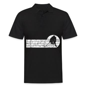 Hockey sur glace de style rétro ou vintage pour les enfants - Polo Homme - noir - Devant - Kai (181cm)