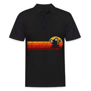 Frosch Frösche Geschenk für Kinder Lustig Witzig - Männer Poloshirt - Schwarz - Vorne - Kai (181cm)