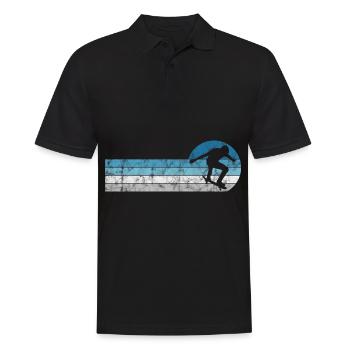 Skateboarder Skateboard Skater Skate Skateing - Men's Polo Shirt - black - Front - Kai (181cm)