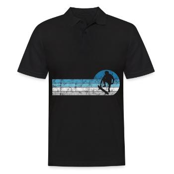 Skateboard Skateboarder Skater Skate Skateing - Men's Polo Shirt - black - Front - Kai (181cm)