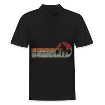 Musculation Bodybuilder GYM Fitnessstudio Retro - Polo Homme - noir - Devant - Kai (181cm)
