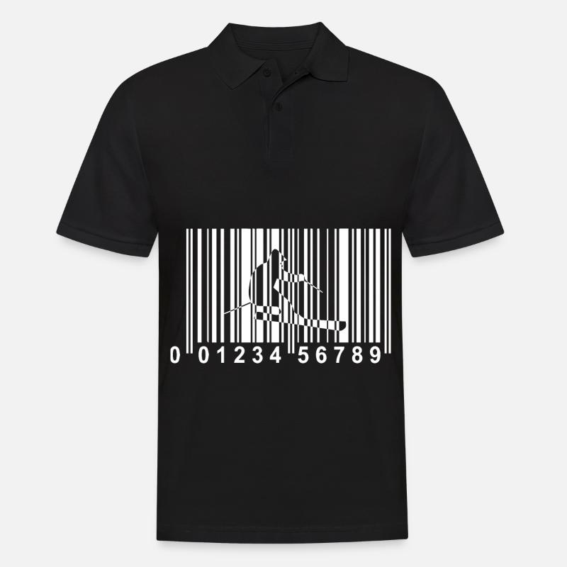 QR Code - Skifahren - (2) - Männer Poloshirt - Schwarz
