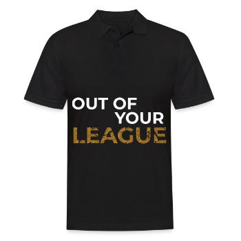 Out of your league, For legends | It's all about skill - Men's Polo Shirt - black - Front - Kai (181cm)