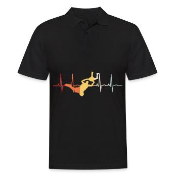 Skydiving Parachute - Men's Polo Shirt - black - Front - Kai (181cm)