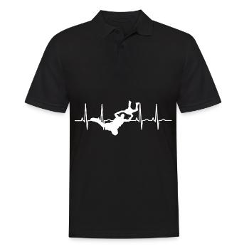 Fallschirmspringer Fallschirm Fallschirmspringen - Männer Poloshirt - Schwarz - Vorne - Kai (181cm)