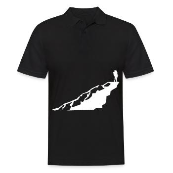 Mountains - Hiking - (20) - Men's Polo Shirt - black - Front - Kai (181cm)