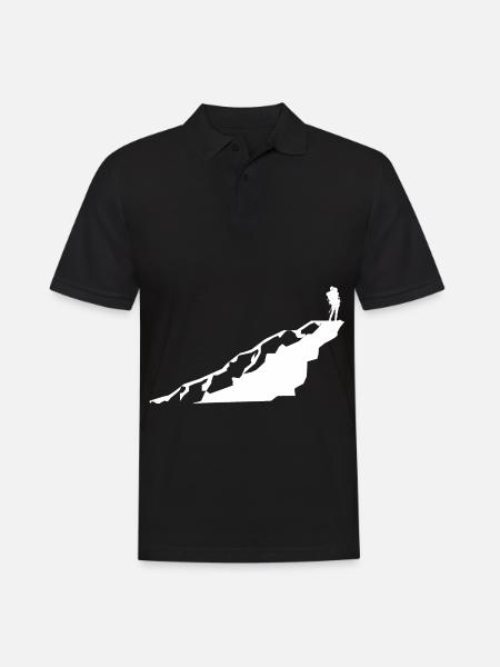 Mountains - Hiking - (20) - Men's Polo Shirt - black