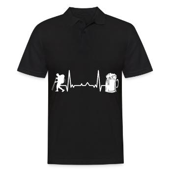 Wandern Trekking Wanderer - Männer Poloshirt - Schwarz - Vorne - Kai (181cm)