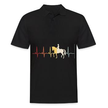 Dressage Cavalier de dressage Cheval d’équitation - Polo Homme - noir - Devant - Kai (181cm)