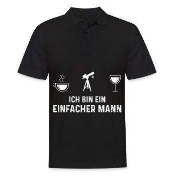 Ich Bin Ein Einfacher Mann - Weinastronomie - - Männer Poloshirt - Schwarz - Vorne - Kai (181cm)