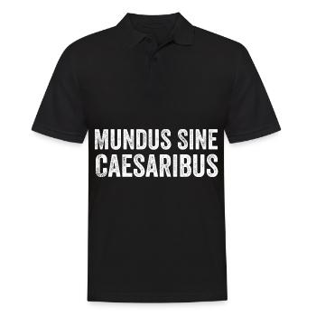 Mundus Sine Caesaribus Zitat Latein - Männer Poloshirt - Schwarz - Vorne - Kai (181cm)