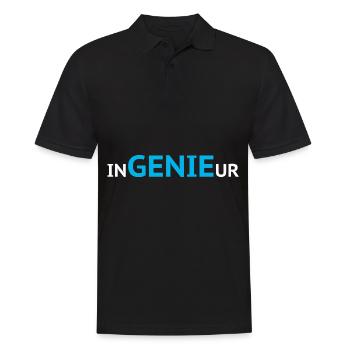InGENIEur Ingenieur GENIE - Männer Poloshirt - Schwarz - Vorne - Kai (181cm)