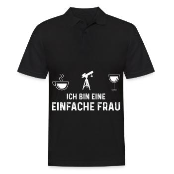 Ich Bin Eine Einfache Frau - Weinastronomie - - Männer Poloshirt - Schwarz - Vorne - Kai (181cm)
