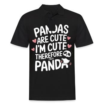 Panda Ours Panda Animal Pandas - Polo Homme - noir - Devant - Kai (181cm)