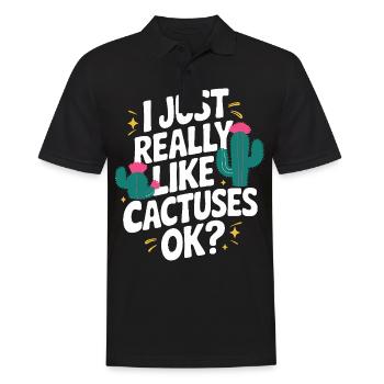 Cactus Cacti Desert Plant - Men's Polo Shirt - black - Front - Kai (181cm)