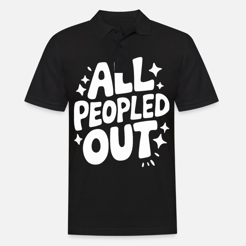 Introverti, antisocial, introverti - Polo Homme - noir