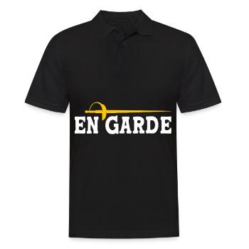 Fechten - Männer Poloshirt - Schwarz - Vorne - Kai (181cm)