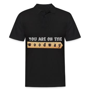 Denglisch - Männer Poloshirt - Schwarz - Vorne - Kai (181cm)